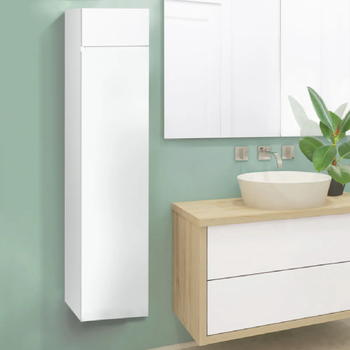 Idmarket MARKET LILA Meuble Colonne - Blanc