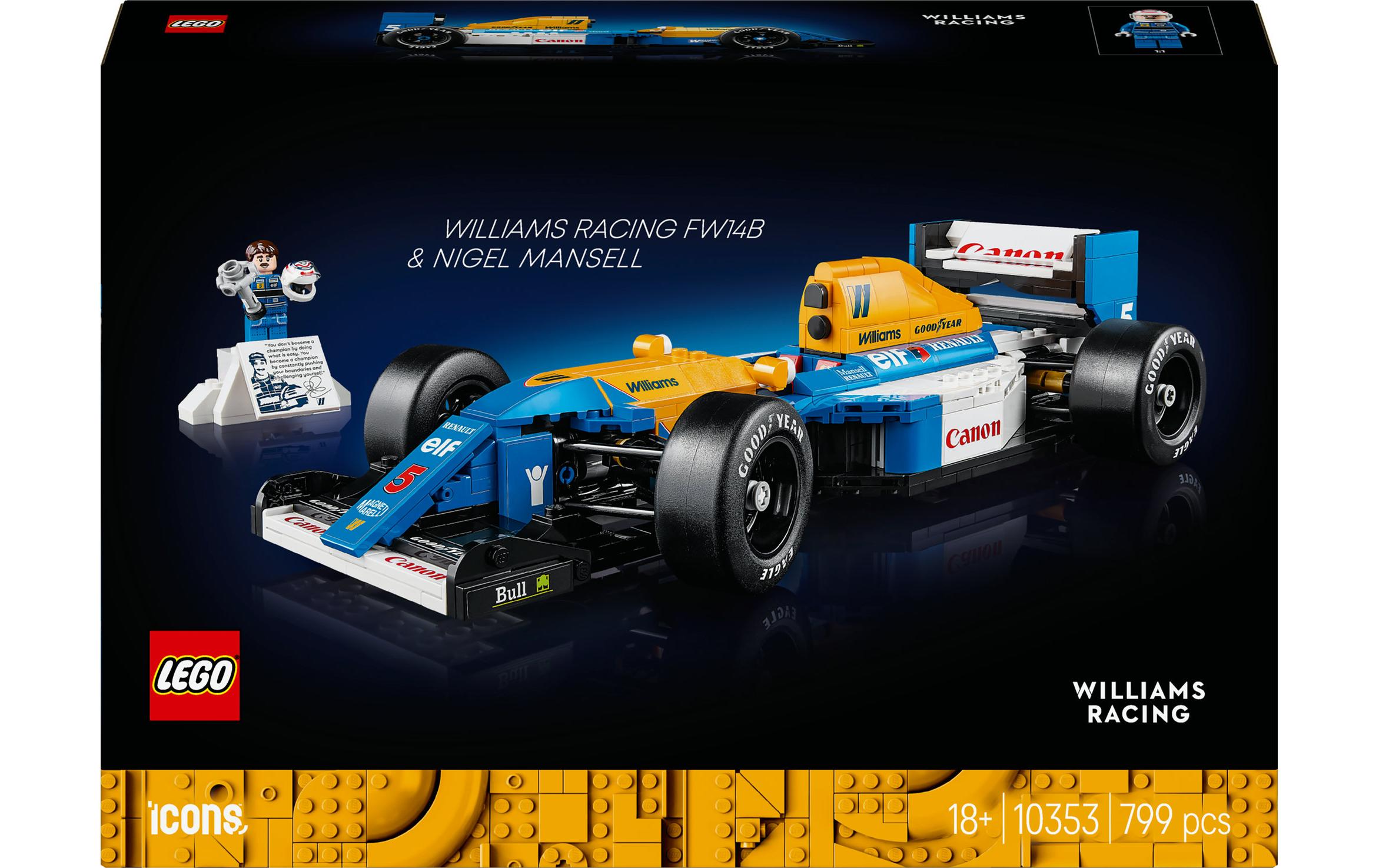 Icons Williams Racing FW14B mit Nigel Mansell 10353Lego-Rennwagen
