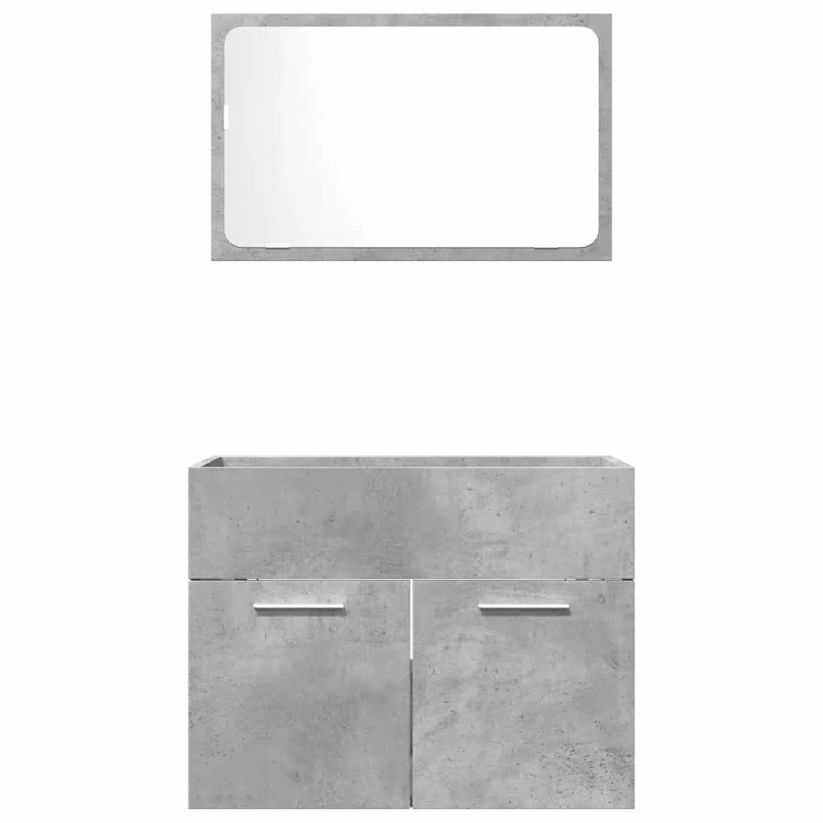vidaXL Ensemble de meubles de salle de bain - Gris béton