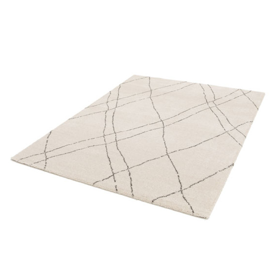 Tapis motif berbère - aria - blanc cassé - 80 x 150 cm