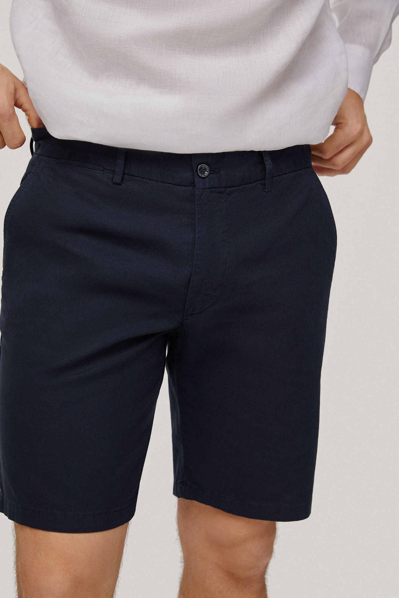 Bermuda Chino Lino - Azul