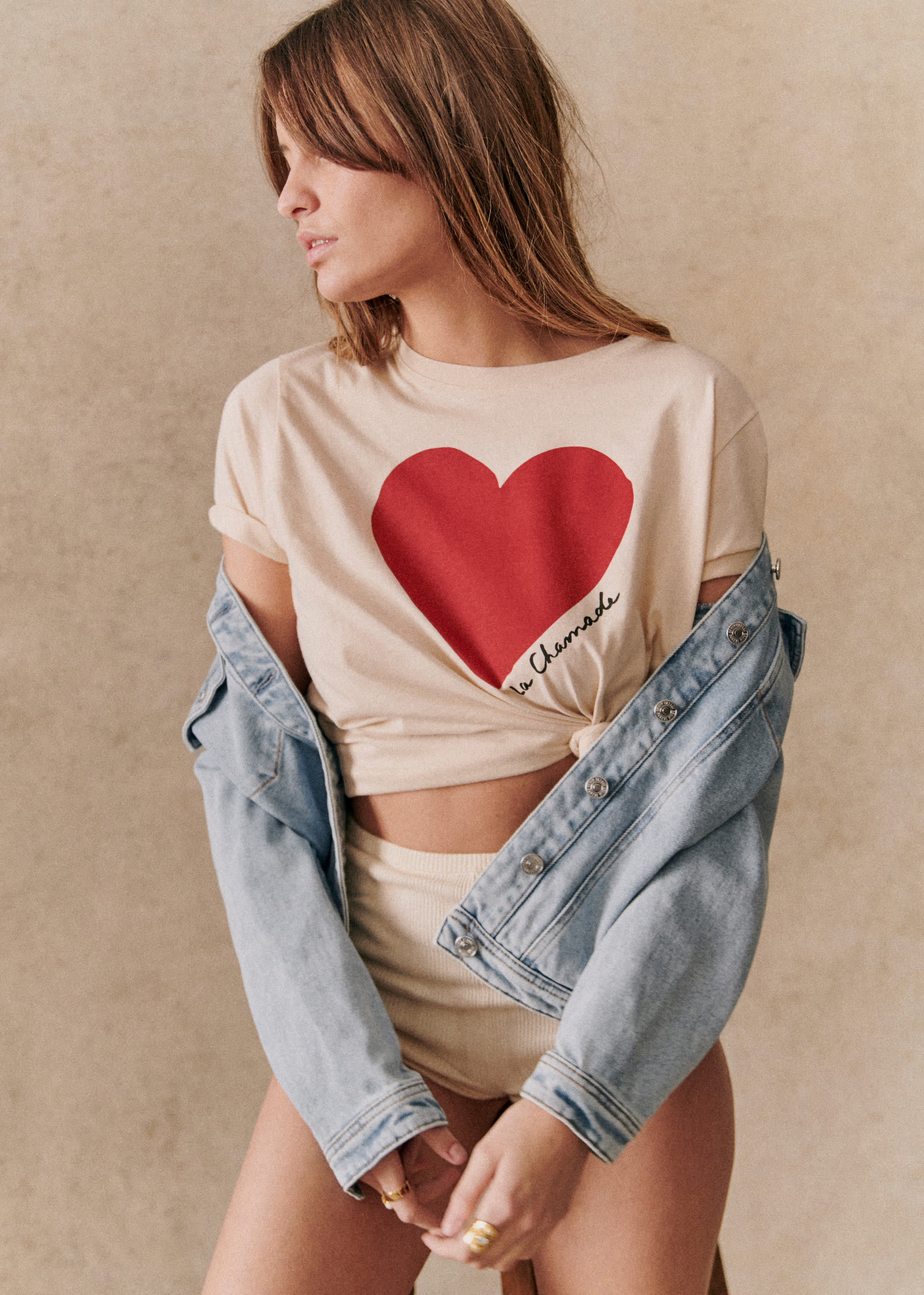T-Shirt la Chamade - Crème / Rouge - E-SHOP/T-SHIRTS 5905328