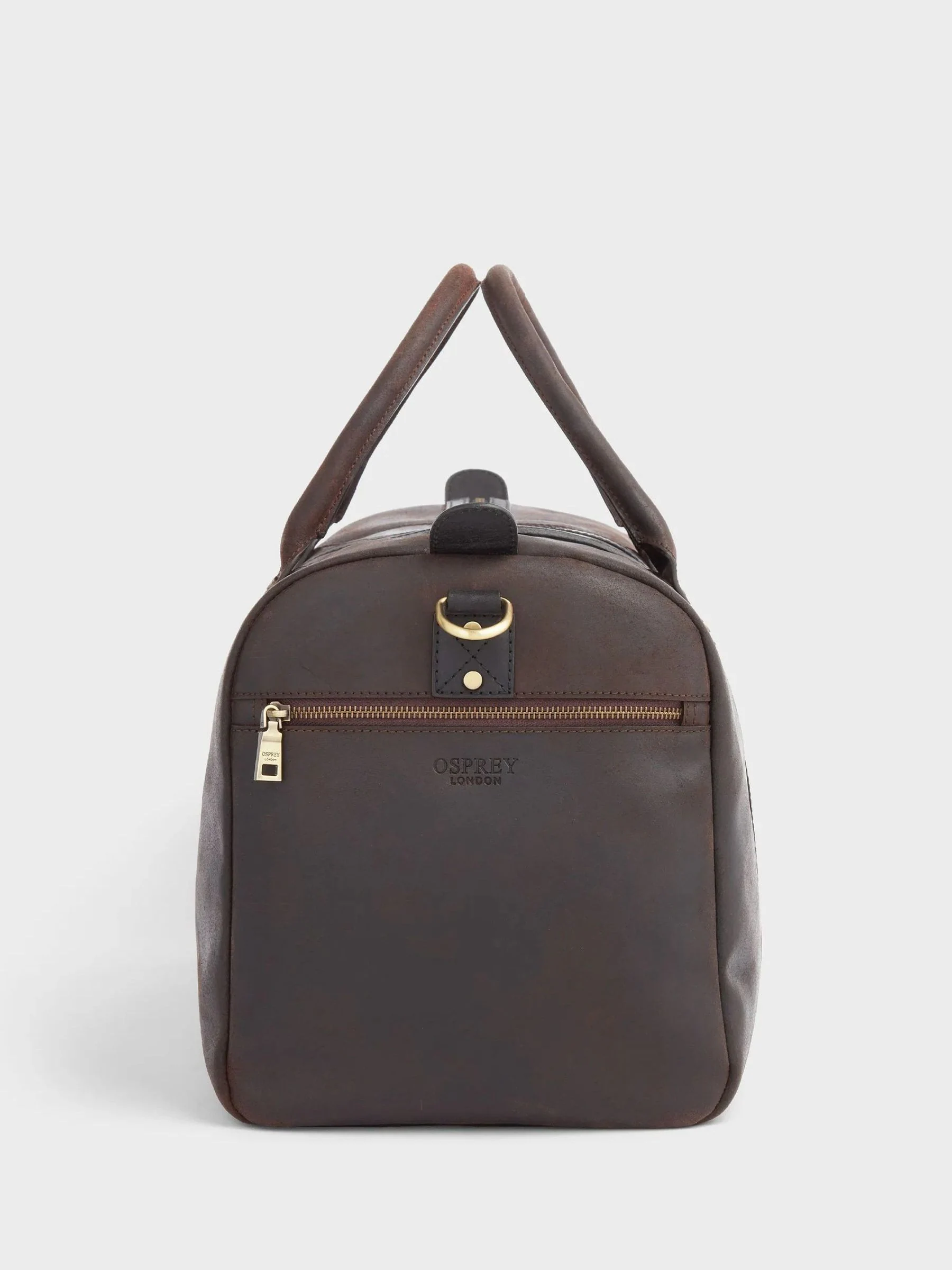 Osprey London The Jenson weekendtas van bruin leer