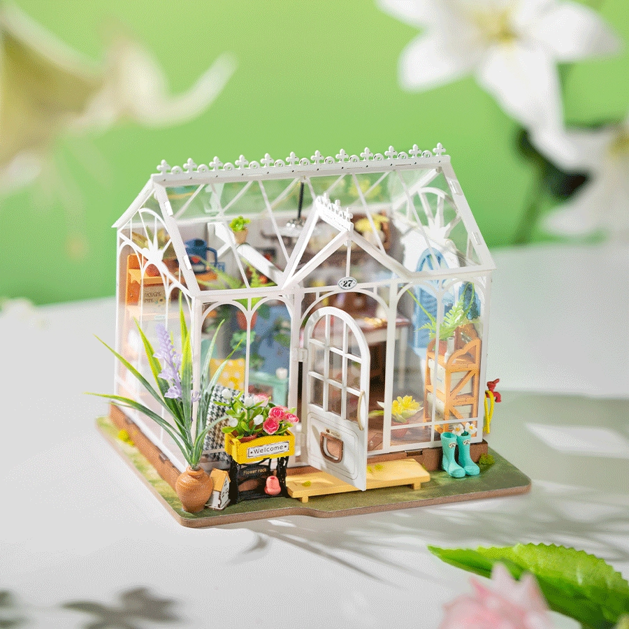 (240-tlg. Set) Rolife Modell Bausatz DIY Miniatur Haus mit Licht Home Deko für Erwachsene (DG163) - Dreamy Garden House