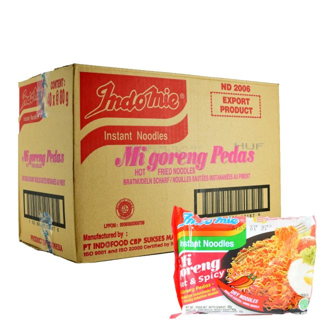 Indomie Instant Noedels Mi Goreng Pedas Smaak 40x80g