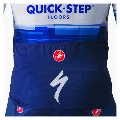 Maillot Manches Courtes Castelli Aero Race 6.1 Soudal Quick Step 2023 Bleu/Blanc