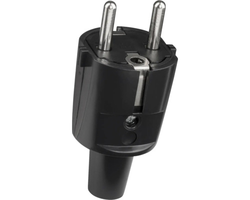 ABL 141800 Beschermcontact PVC stekker 2 aardingssystemen zwart warmte/koude + UV bestendig Gemaakt in Duitsland