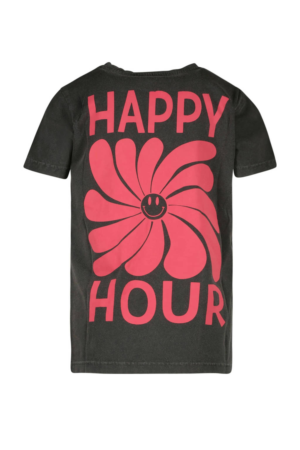 Cars T-shirt CARRO met backprint zwart/roze