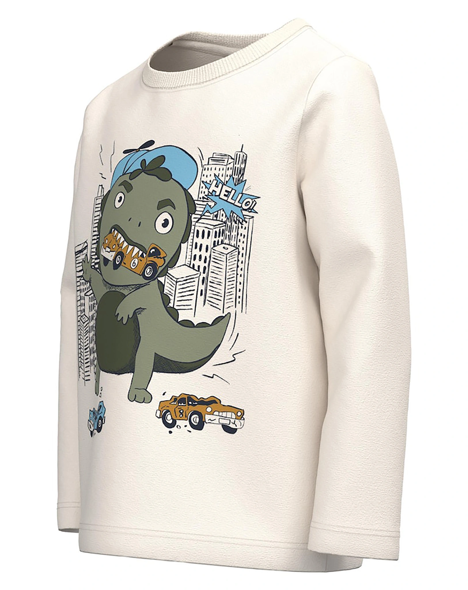 Langarmshirt NMMVUX AGGRODINO in jet stream