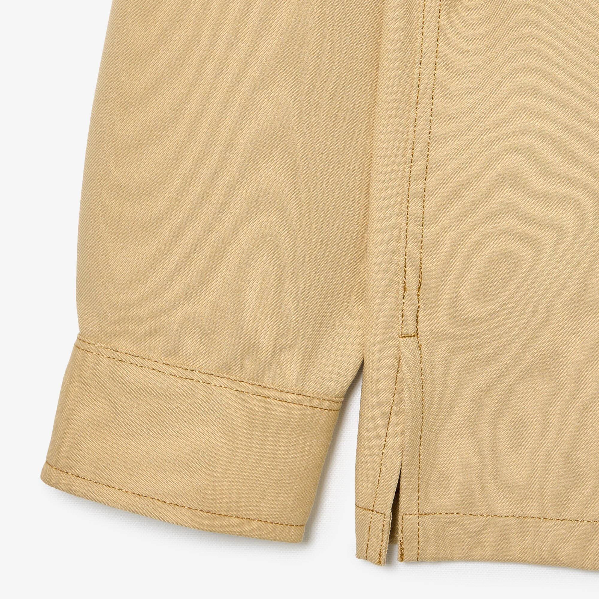 Hemdjacke aus robustem Baumwolltwill mit Taschen Lange Armel - Beige - Lacoste - Herren