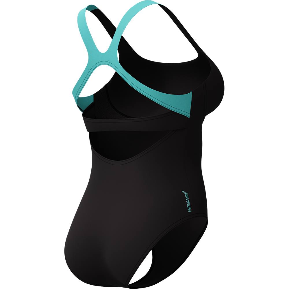 Speedo Flex Band Badeanzug Damen anthrazit