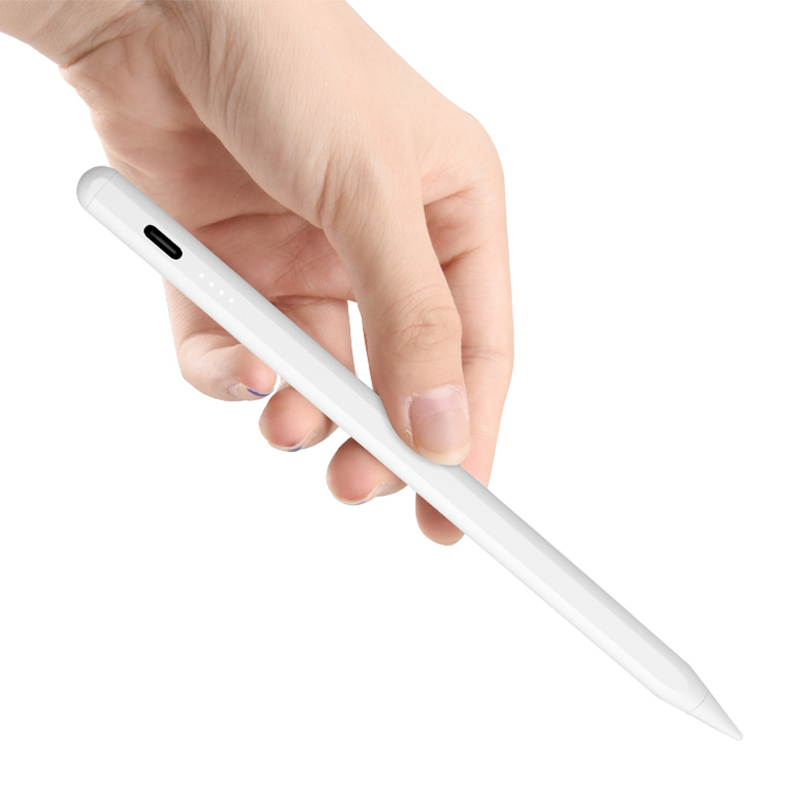 Magnetischer Touch Pen Stylus Pencil mit Handballenerkennung   Tiltfunktion / Neigungssensitivität für iPad- Weiss