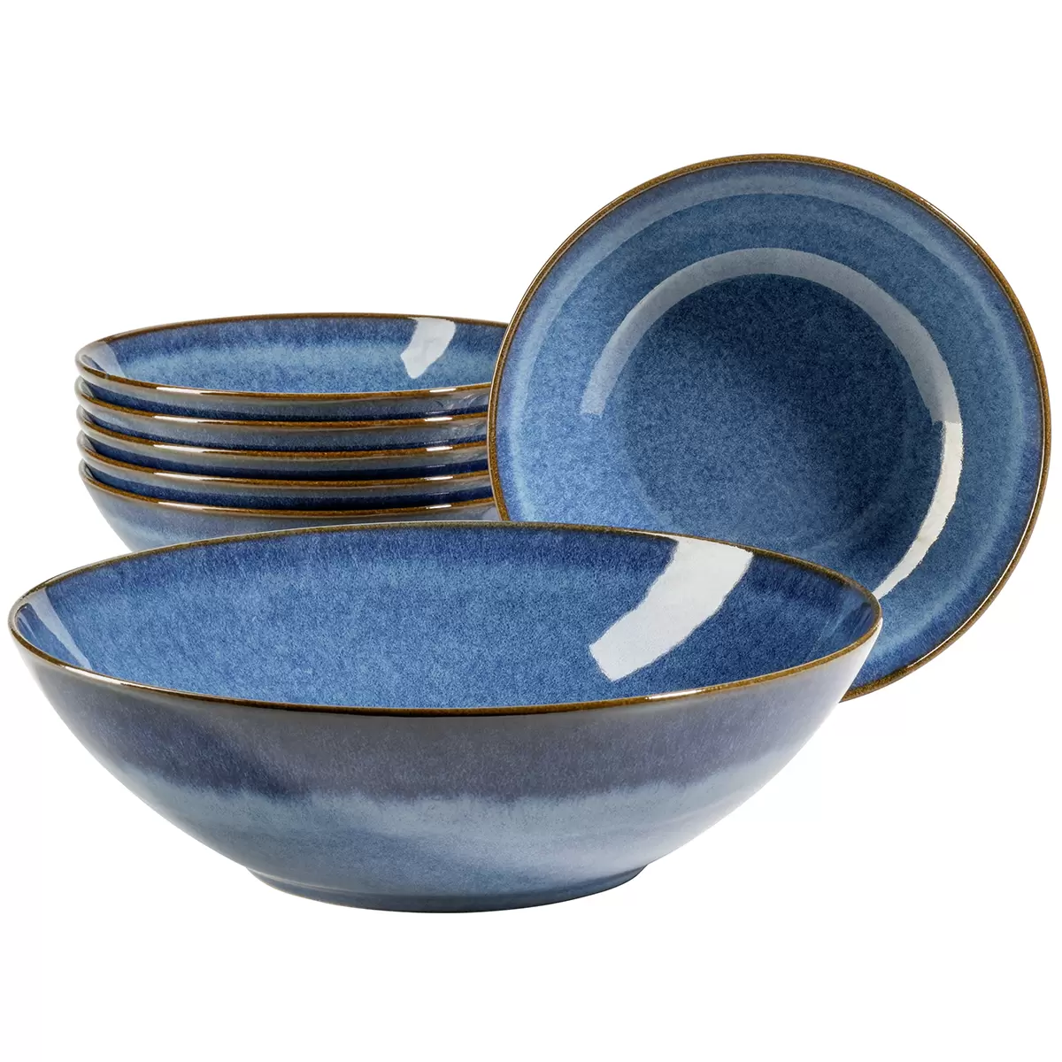 Salatset 7-tlg. OSSIA Blau