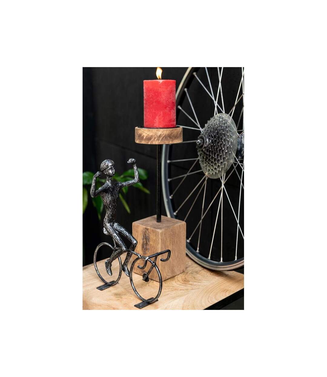 Paris Prix - Chandelier Sur Pied En Bois azete 33cm Naturel