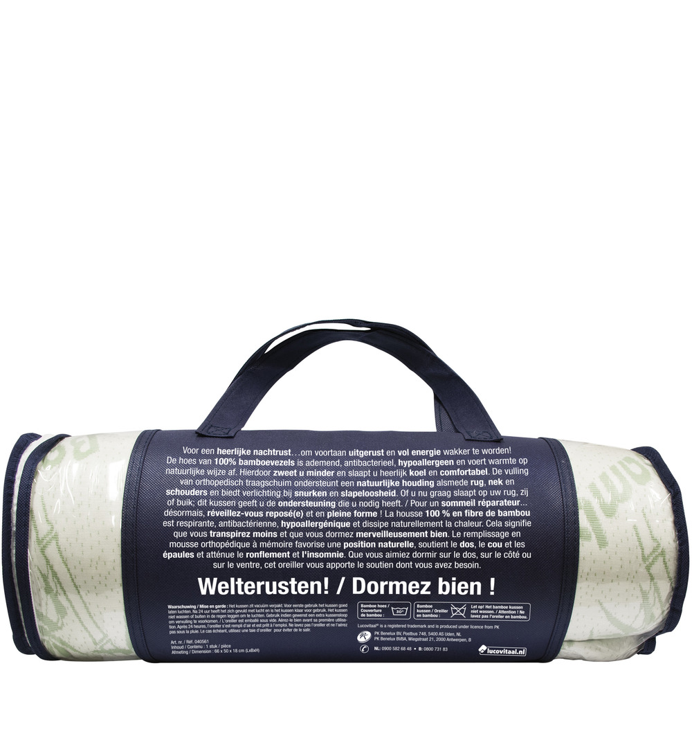 Lucovitaal Kingsize Bamboe Hoofdkussen (1 stuk)