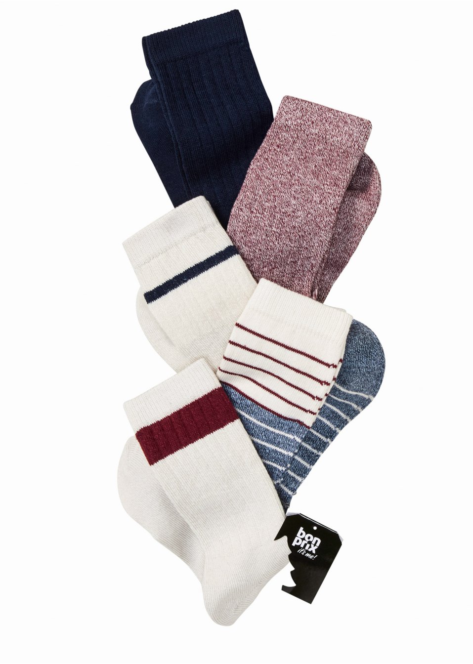 Lot de 5 paires de chaussettes côtelées douces avec nœud satin