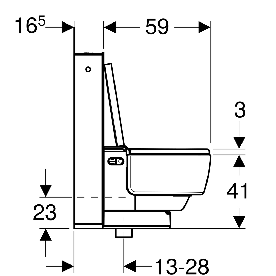 Geberit AquaClean Mera Classic douche wc staand wit glans