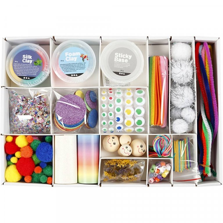 Kreativ Box mit div. Bastelmaterialien