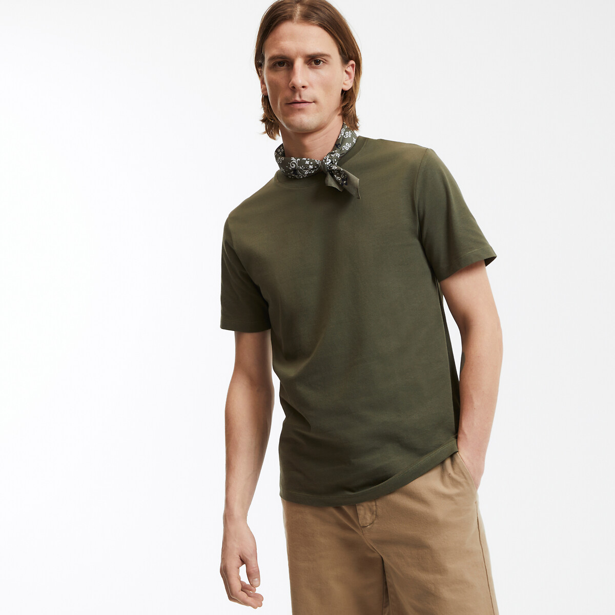 COLEÇÃO LA REDOUTE<br>Camiseta com gola redonda e mangas curtas