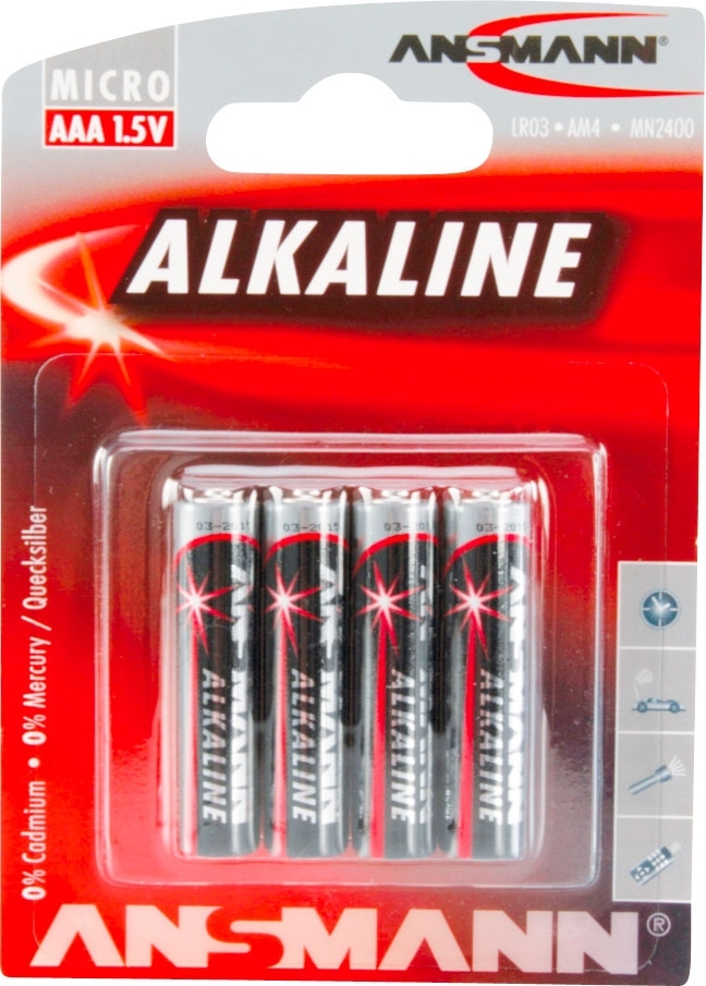 Ansmann Alkaline Micro AAA Batterie 1,5 V 4er-Set