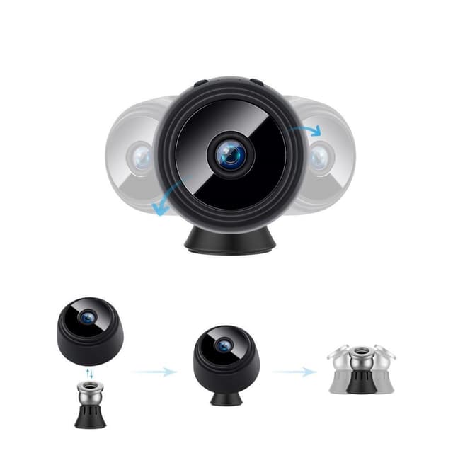W9 Mini Spy Kamera Trådløs Wifi IP Hjemmesikkerhedskamera HD 1080P