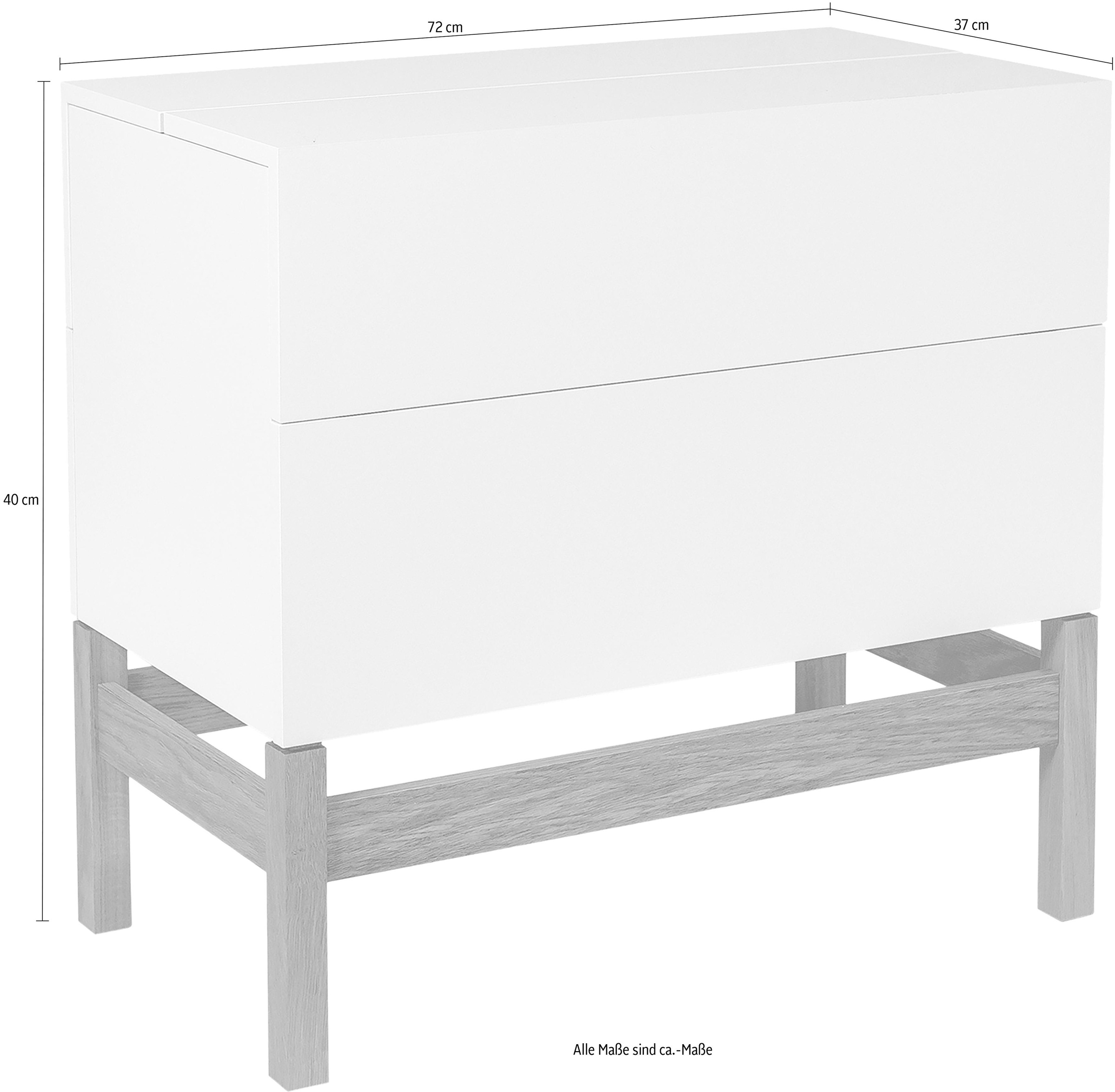Woodman Barschrank »Delian« Breite 75 cm, Fussrahmen aus massiver Eiche, im skandinavian Design