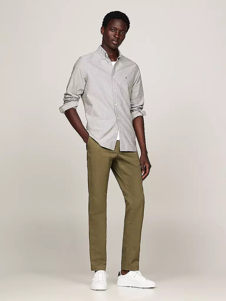 TOMMY HILFIGER Hemd Slim Fit hellgrau