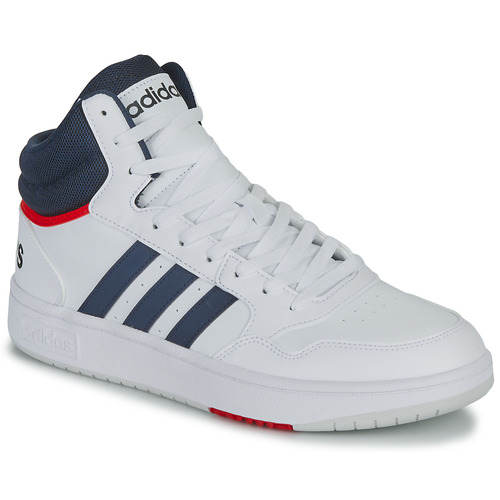 Adidas Sportswear - HOOPS 3.0 MID - Blanc / Marine / Rouge