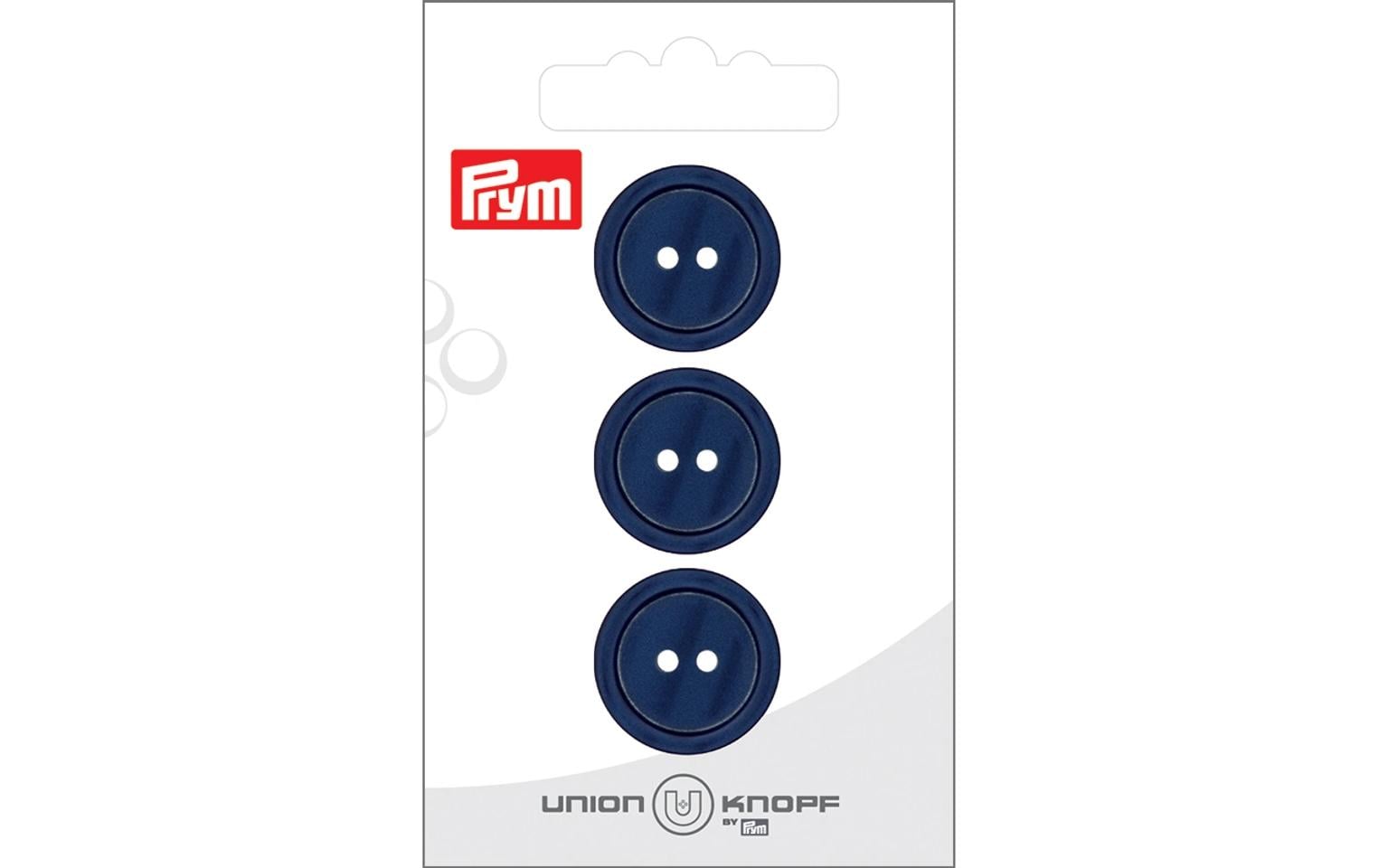 Knöpfe Polyester 20 mm, 3 Stück, MarineblauDezent schimmernder Kunststoffknopf mit 2 Löchern