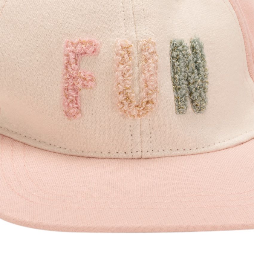 Casquette snapback Fun avec patchs bouclettes pour fille - Rose