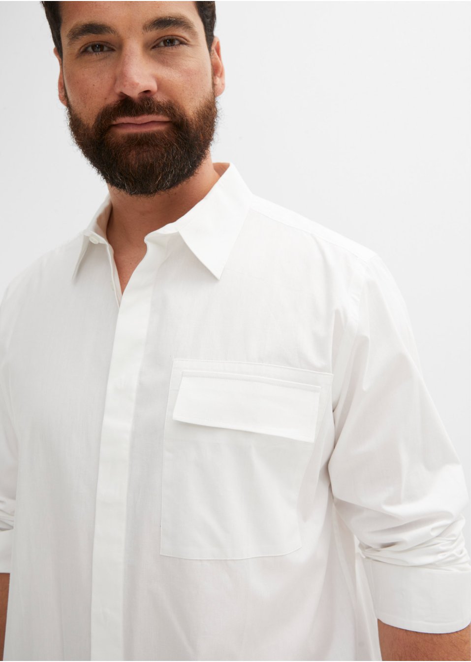 Chemise manches longues avec poche poitrine