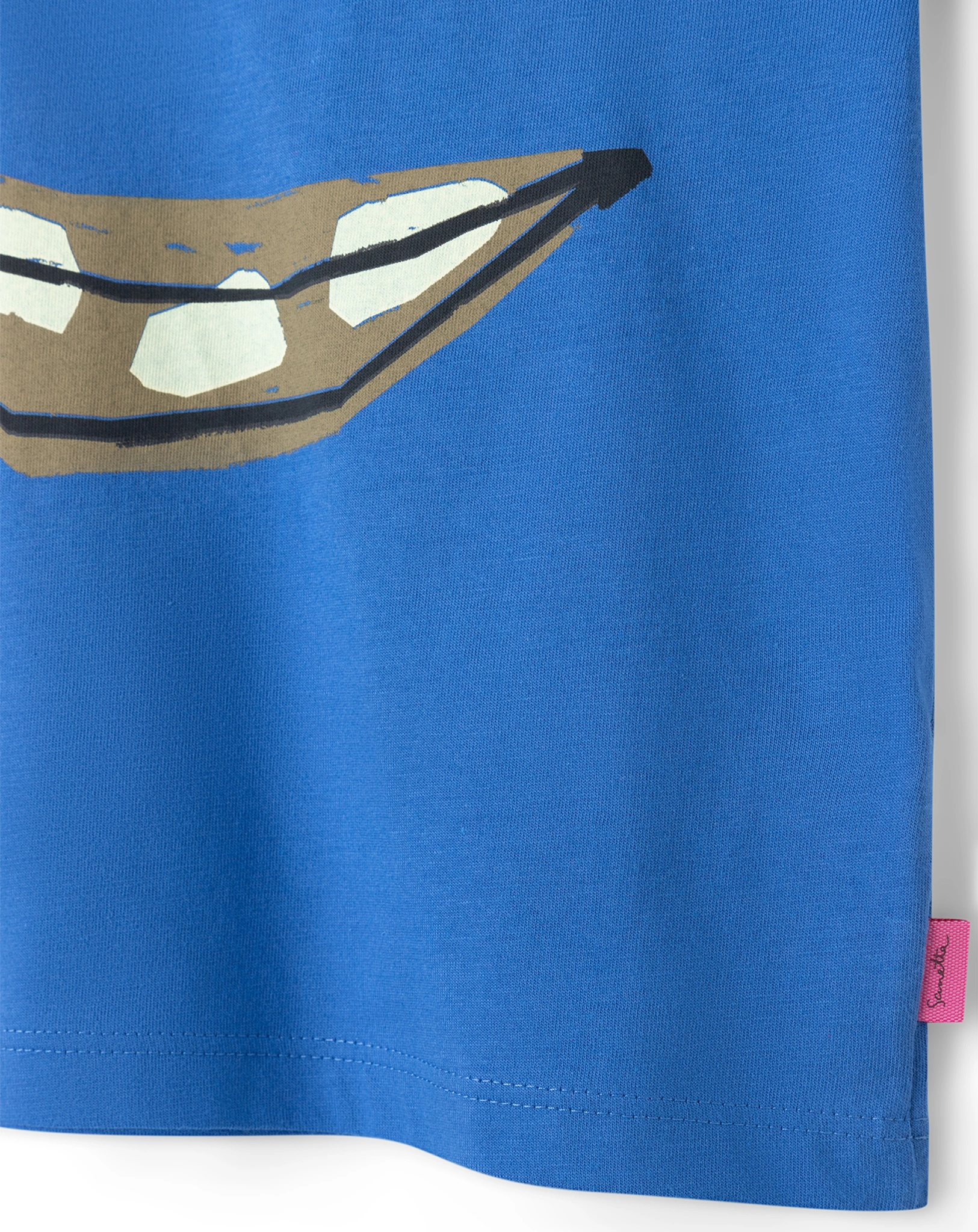 T-Shirt HAPPY FACE in blue aqua