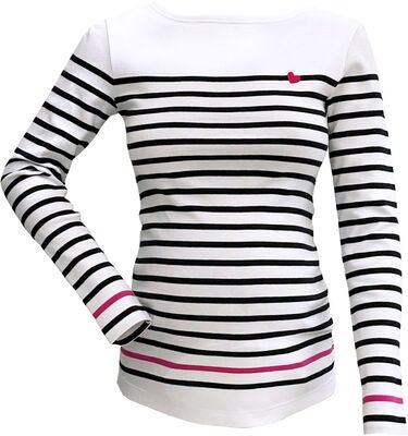 Cache Cœur BREST Gravidtopp Sailor, White/Marine