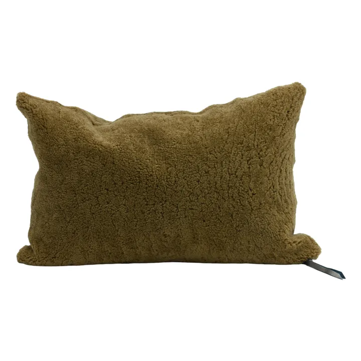 Maison de Vacances Coussin Vice Versa en peau de mouton bouclette | Bronze