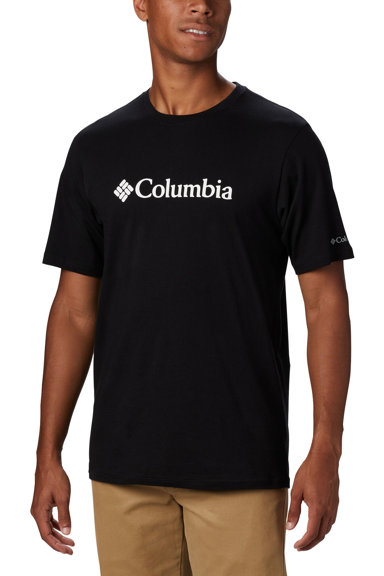 Camiseta masculina de manga curta Columbia com logo básico CSC™ - Preta