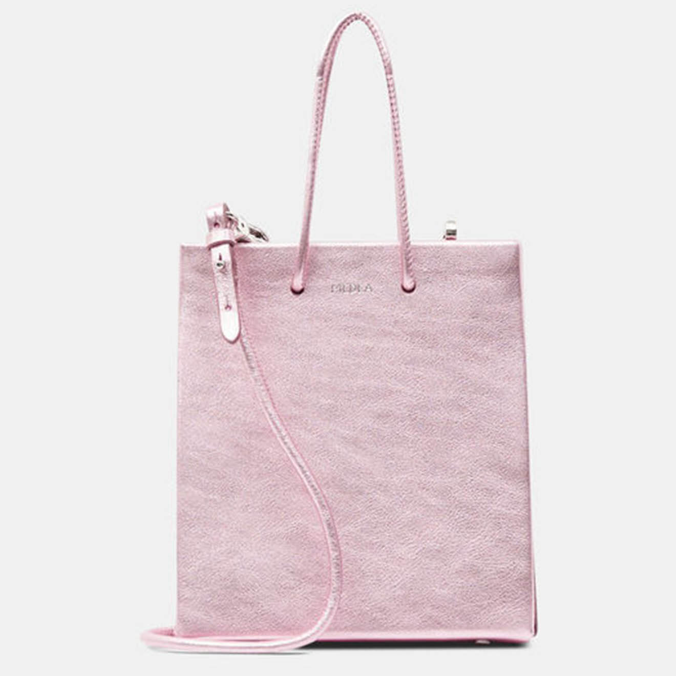 Medea Petit sac à main en Cuir rose métallisé - 14.5x16.5x9 cm