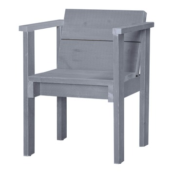 Tuinstoel Sella grijs steigerhout