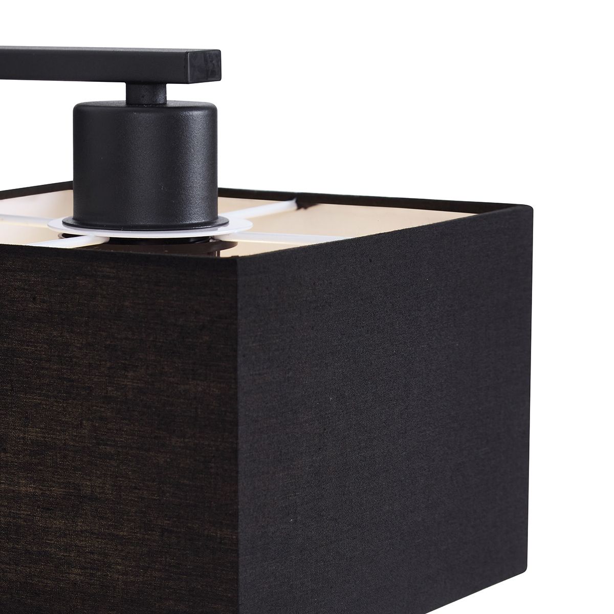 Moderne wandlamp zwart vierkant met leeslamp - Puglia
