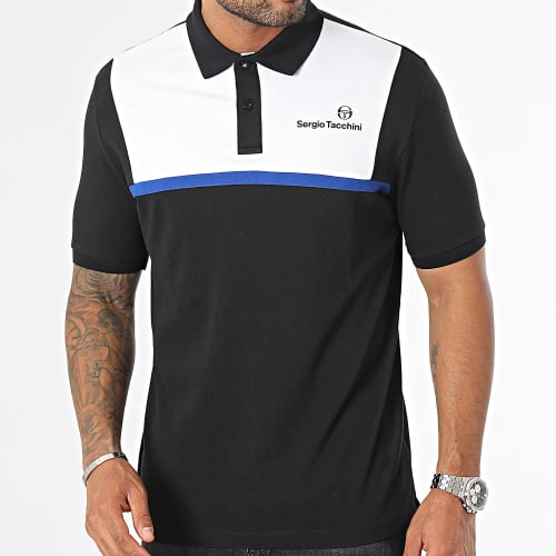 Polo Manches Courtes A Bandes 40343 Mixable Noir Blanc