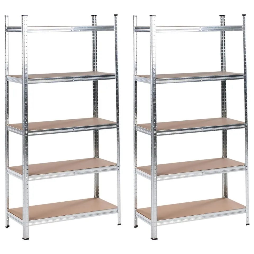 XITTA - Stellingkast set van 2 - Zilver - 150 cm - Staal