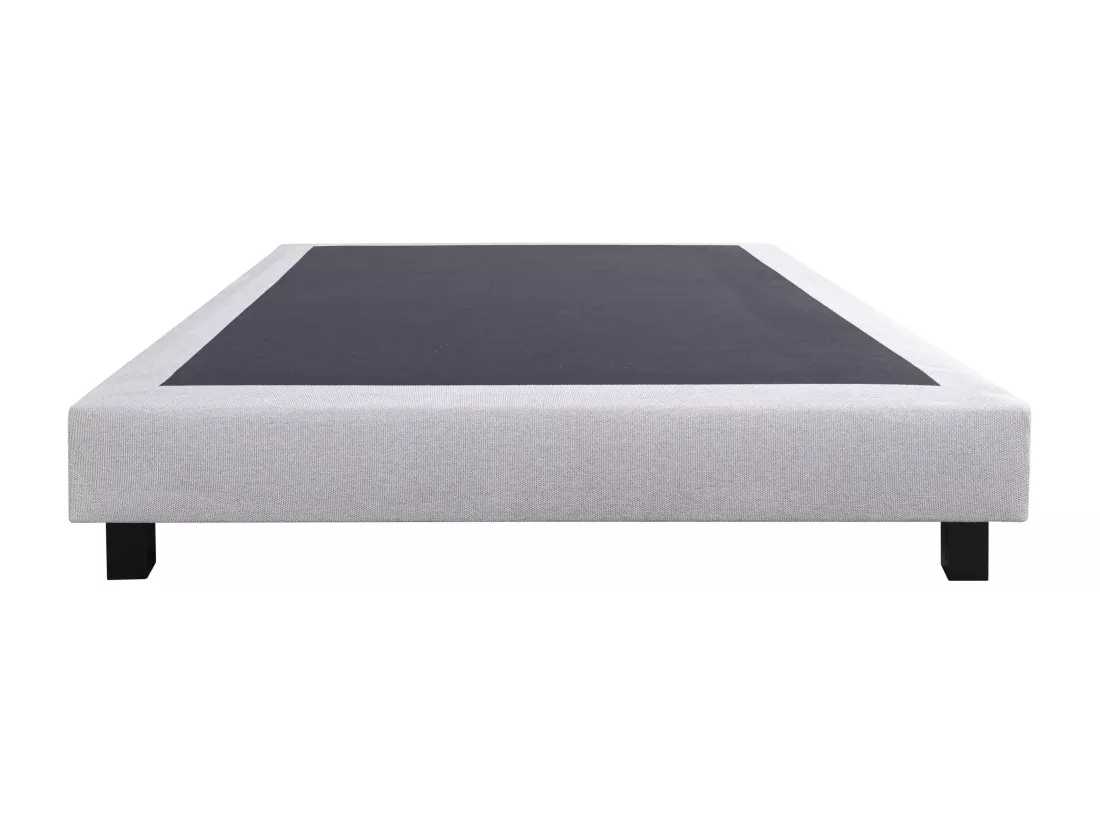 Sommier tapissier 160x200, gris, Gamme Prestige Hôtel, bois massif + pieds offerts