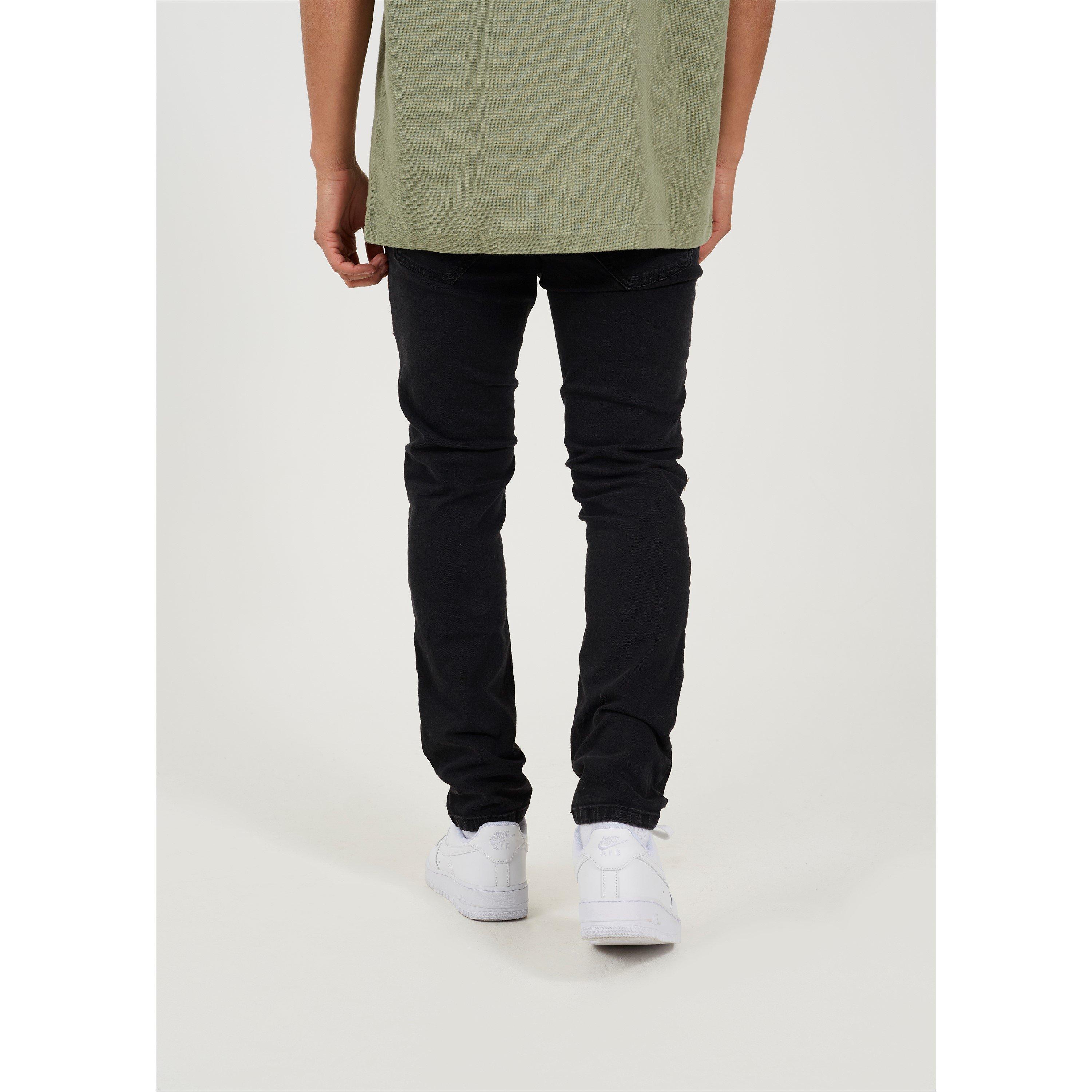 Brave Soul Charcoal Wash Bike Jean with Stitch Detail