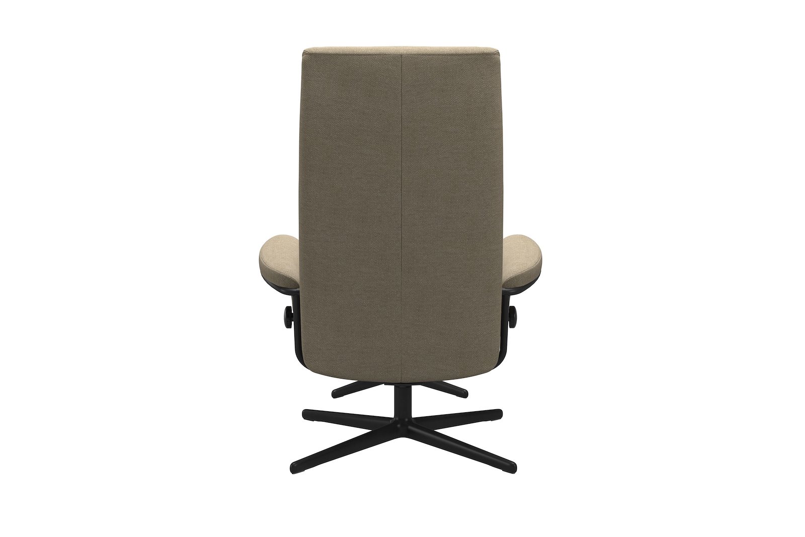 London lenestol m/krakk Tesktil Peony Beige-Cross - Matt Black