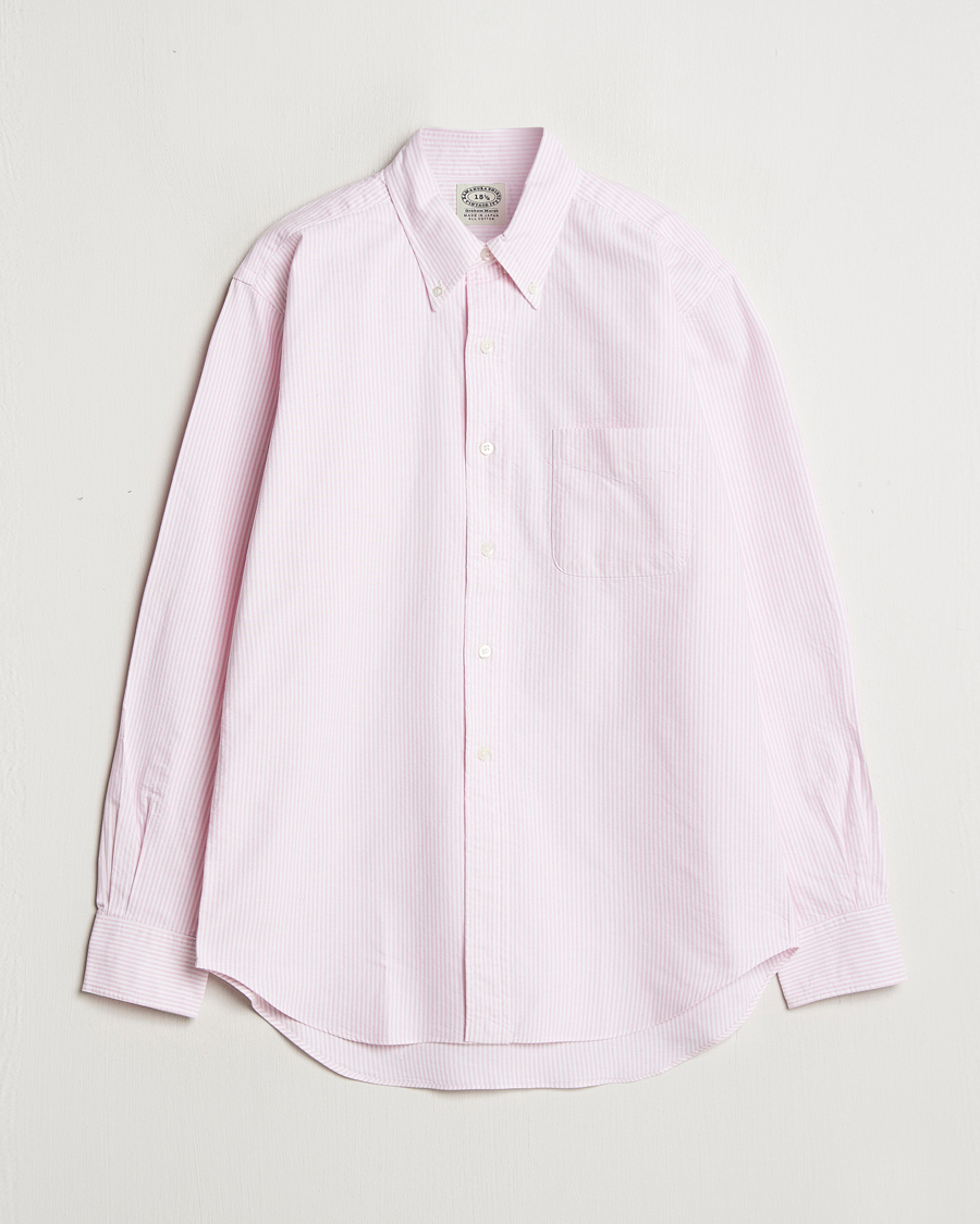 Kamakura Shirts Vintage Ivy Oxford Button Down Shirt Pink Stripe