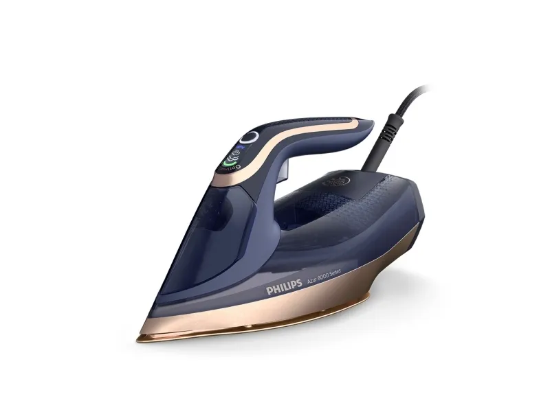 Philips Azur 8000 Series DST8050 - Dampstrygejern med automatisk afbrydelse - såleplade: SteamGlide Elite - 3000 W - mørkeblå