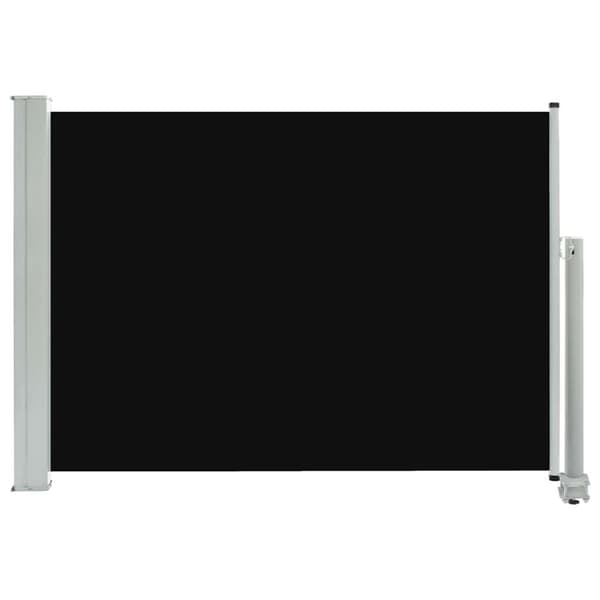 vidaXL Uttrekkbar sidemarkise 80x300 cm svart