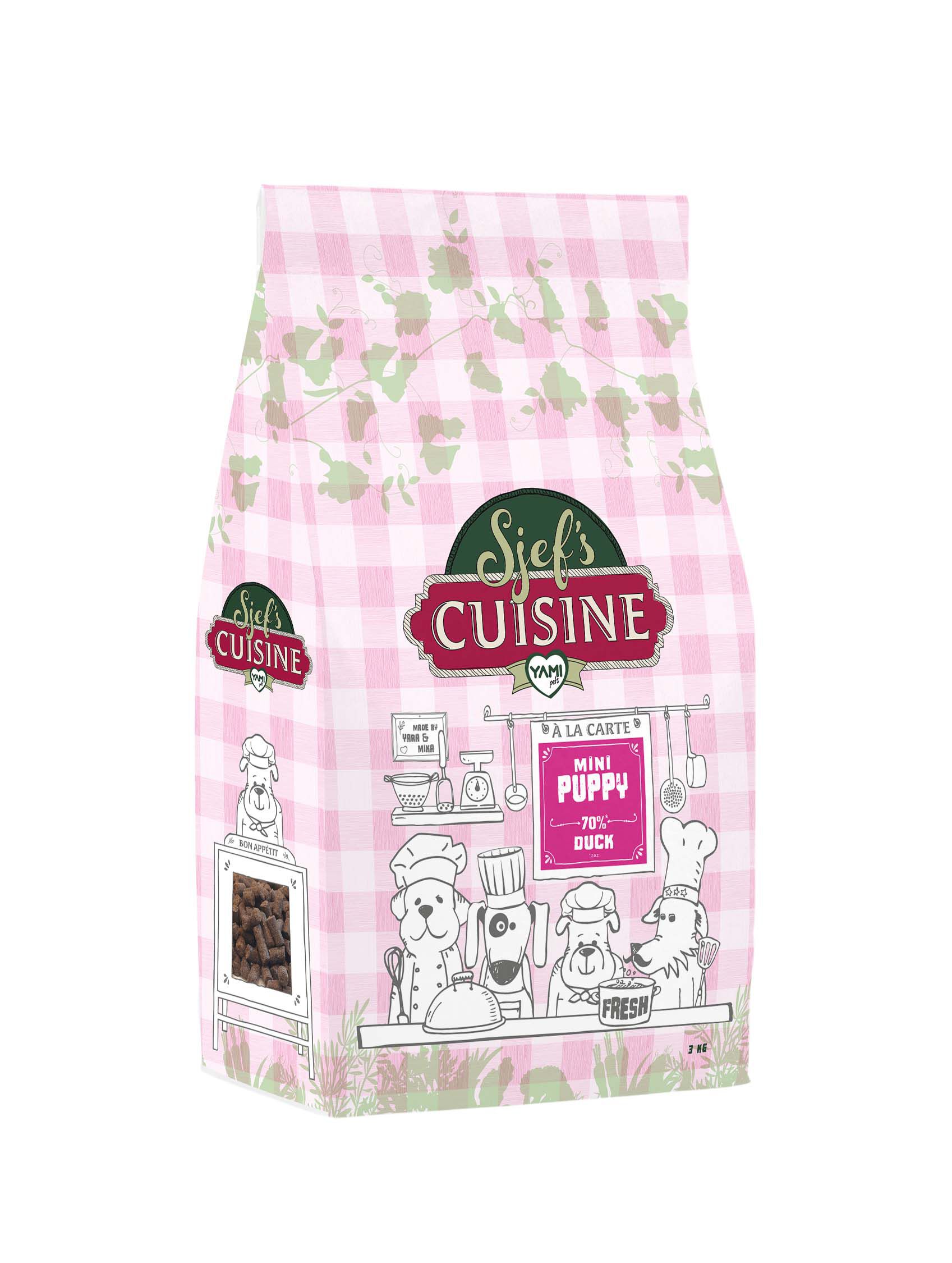 Sjef's Cuisine Mini Puppy - Hondenvoer - 3 Kilogram - eend