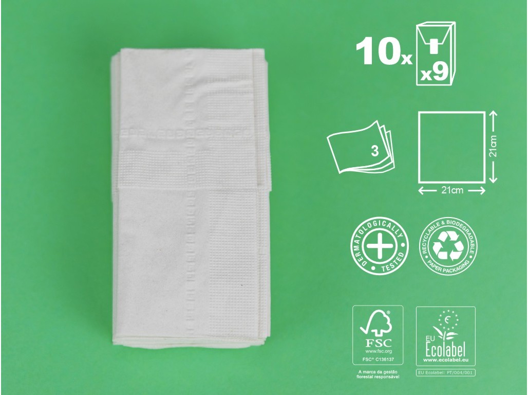 LENÇOS RENOVA DE PAPEL 100% RECICLADO 10UN