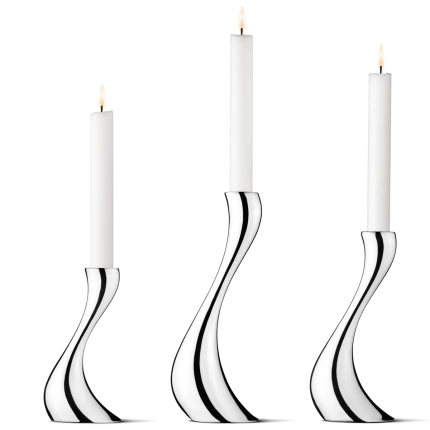 Georg Jensen  Cobra lysestagesæt - 3 str.