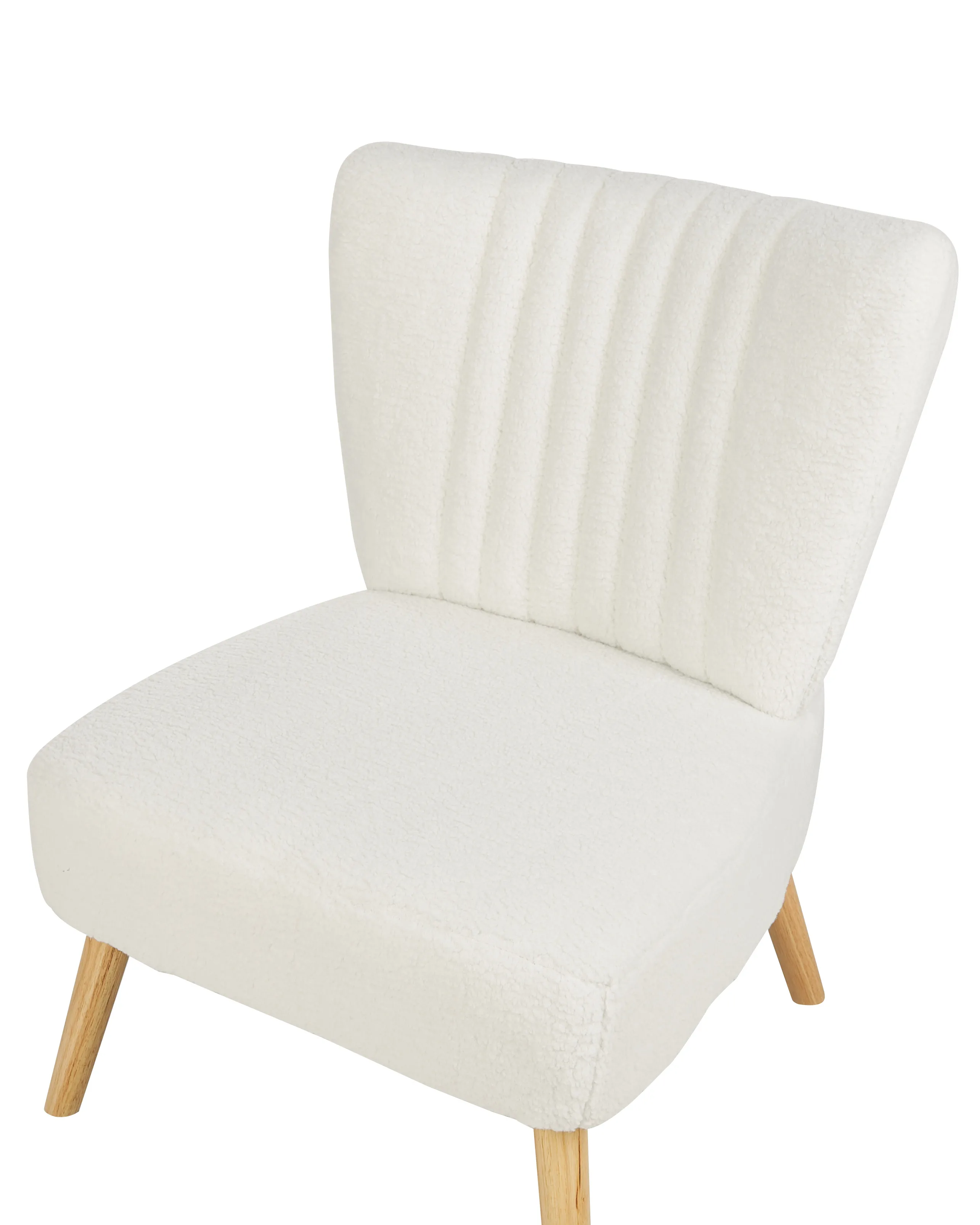 Fauteuil VAASA Bouclé Wit
